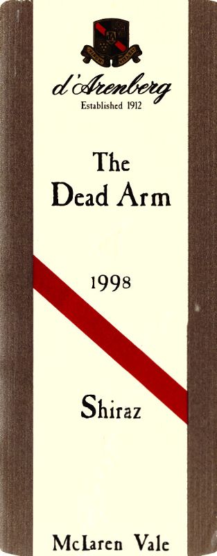 McLaren Vale_d'Arenberg_Dead Arm shiraz 1998.jpg